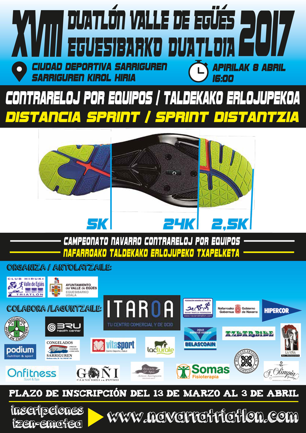 Inscripciones abiertas XVIII Duatl&oacute;n Valle de Eg&uuml;&eacute;s